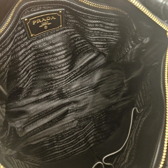 Prada Nappa Gaufre Ruched Leather Tote - Picture 8 of 14